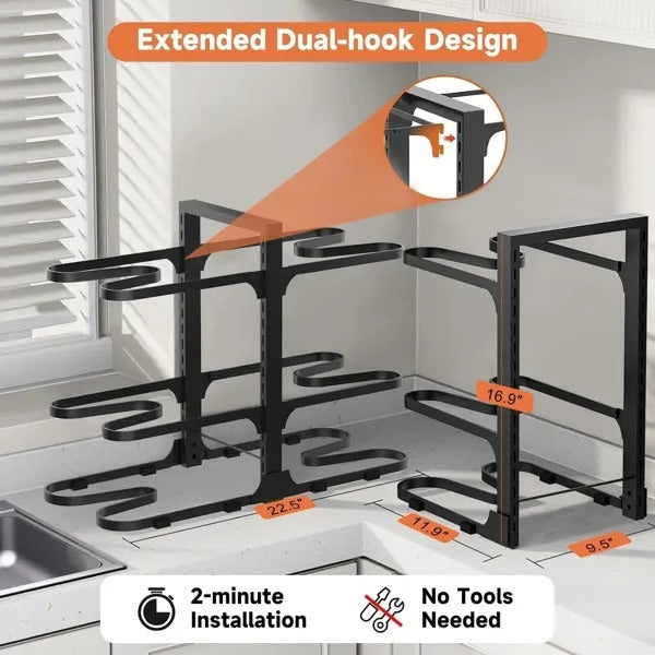 6-Tier Pots and Pans Organizer Rack