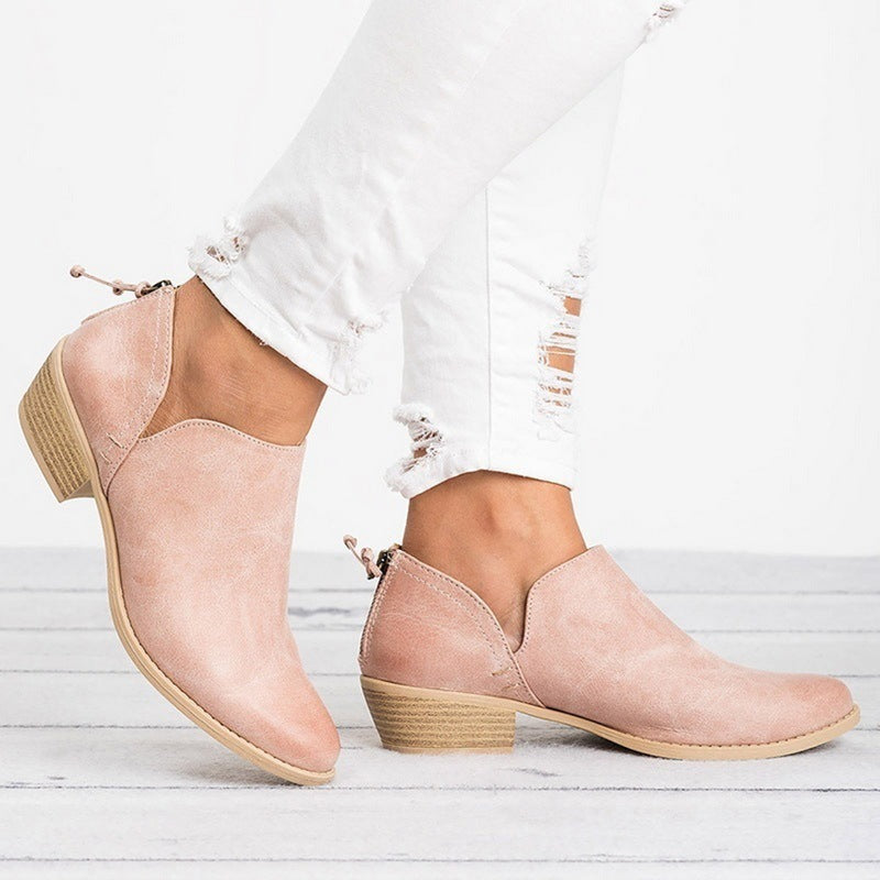 Bottines à talons hauts rétro pour femmes, chaussures d'automne