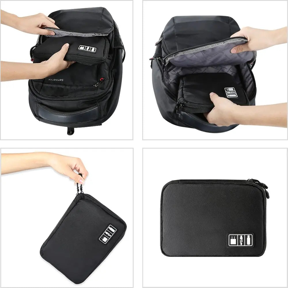 Sac de rangement portable pour câbles électroniques de voyage