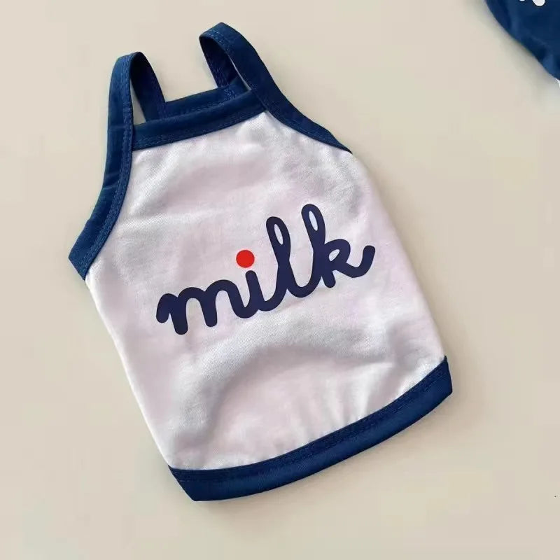 Pet Summer Vest - Breathable Letter Print T-Shirt for Small Dogs (S-2XL) - Deribla Store