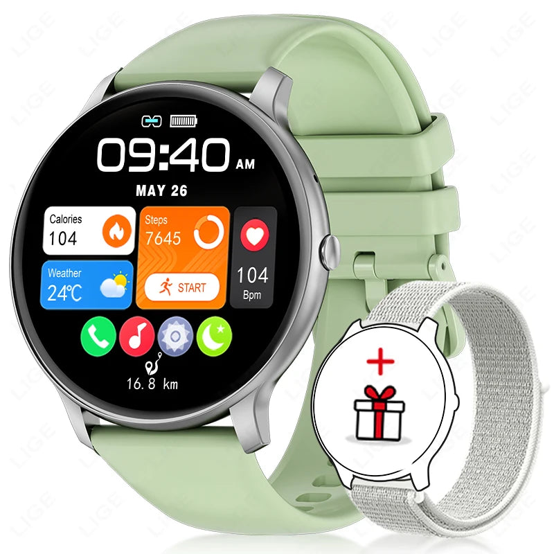 LIGE Smart Watch Women Men Bluetooth Call Sports Fitness Watches