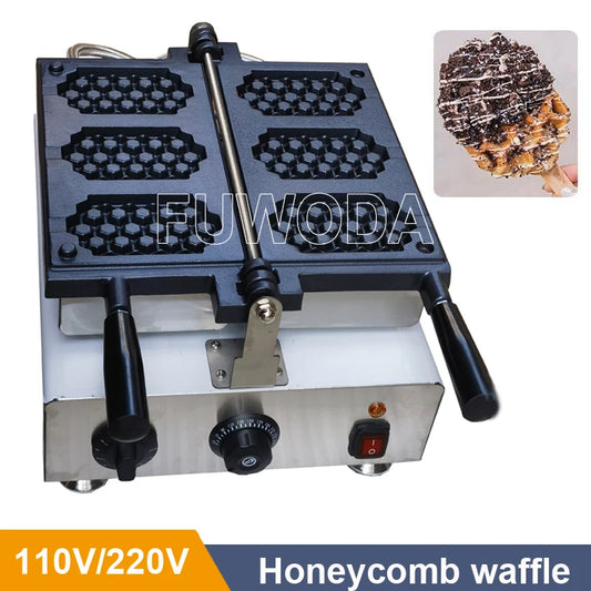 Commercial Waffle Maker Honeycomb 3 Stick - 110V 220V Iron - Deribla Store