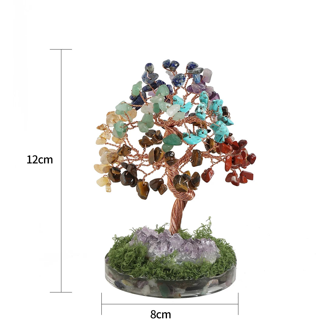 Crystal Money Tree Crystal Stone Rainbow Natural Gem Sitting Floor