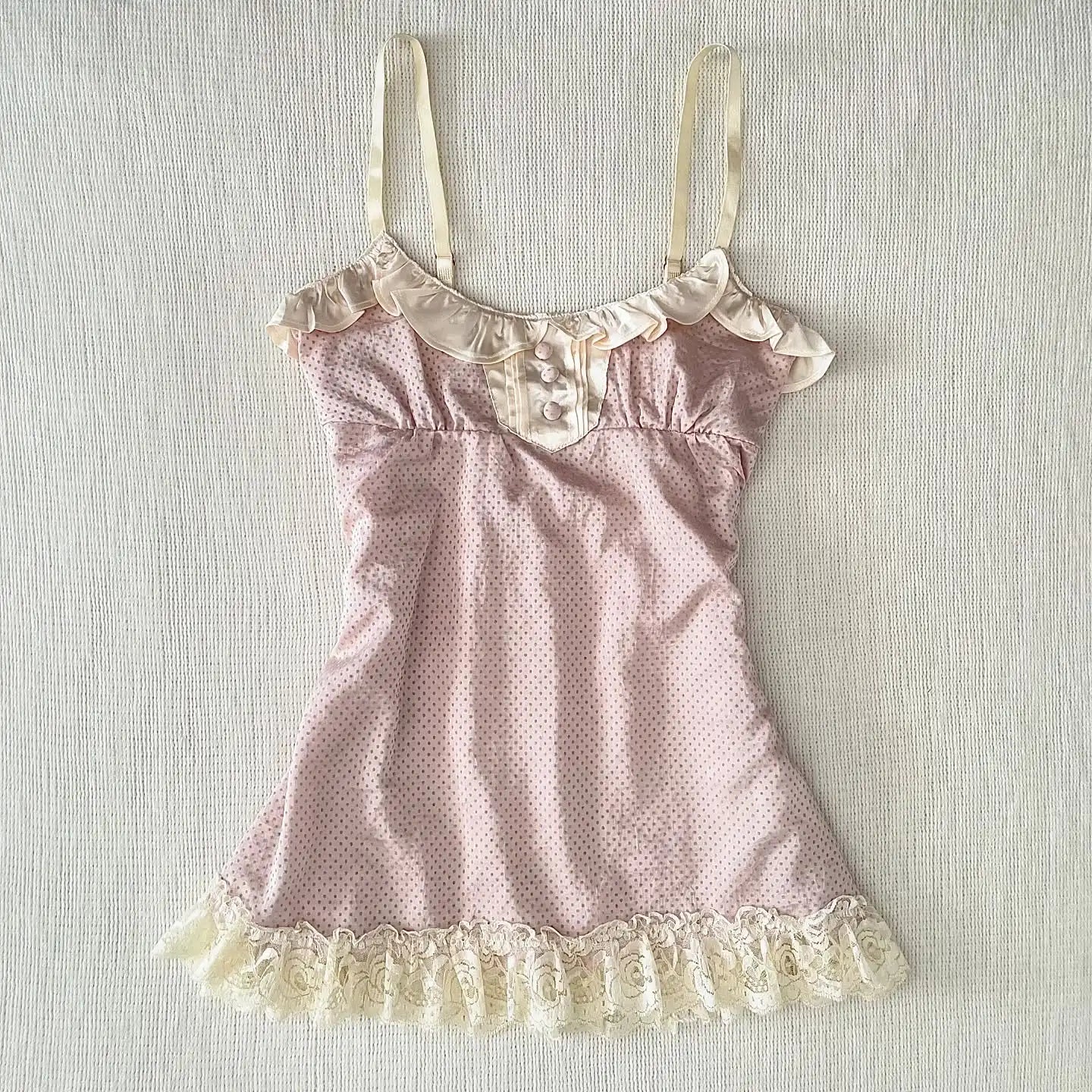 Polka dot Vintage Pink Hot Cute Dress Aesthetic Slim Y2K Short