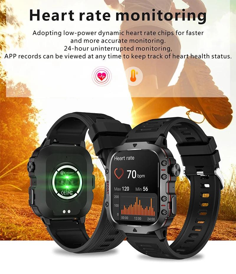 2025 New For Men Military Smart Watch Men IP68 5ATM Outdoor