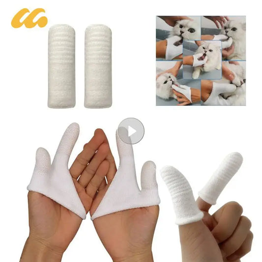 Two-Finger Pet Toothbrush - Soft Silicone Dental Care Gloves for Dogs & Cats Oral Cleaning - Deribla Store