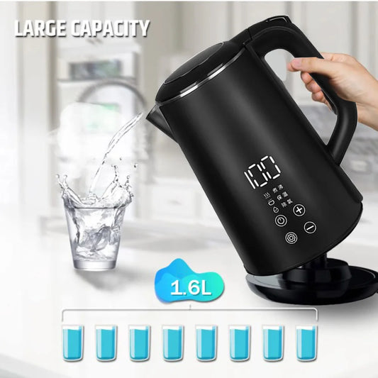 Electric Kettle 1.6L Temperature Control - 220V Auto Power-Off - Deribla Store