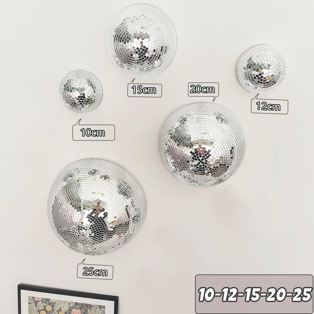 Wall Disco Ball Mirrored Designs Metallic Home Decor Mirror Ball