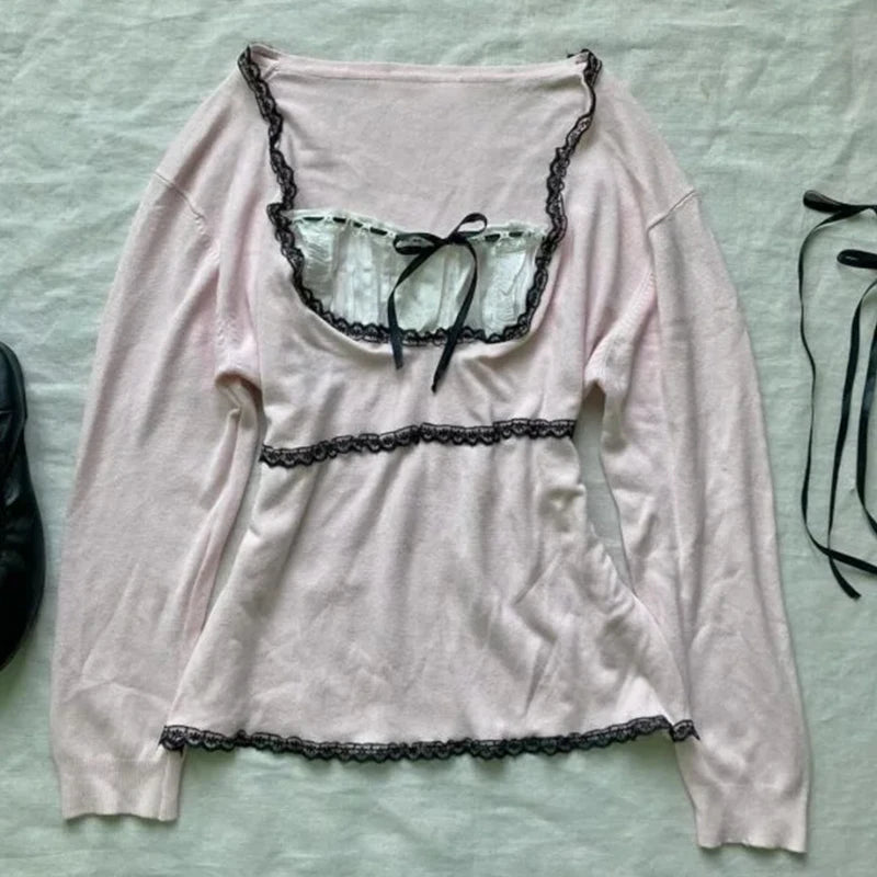 Polka dot Vintage Pink Hot Cute Dress Aesthetic Slim Y2K Short
