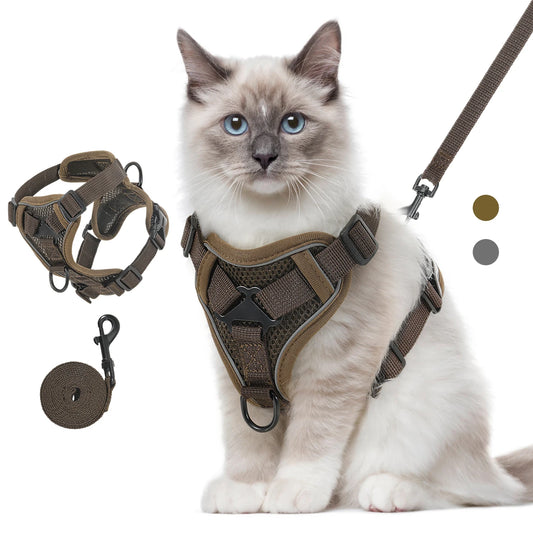 Cat Harness & Leash Set - Adjustable Reflective Vest for Walking - Deribla Store