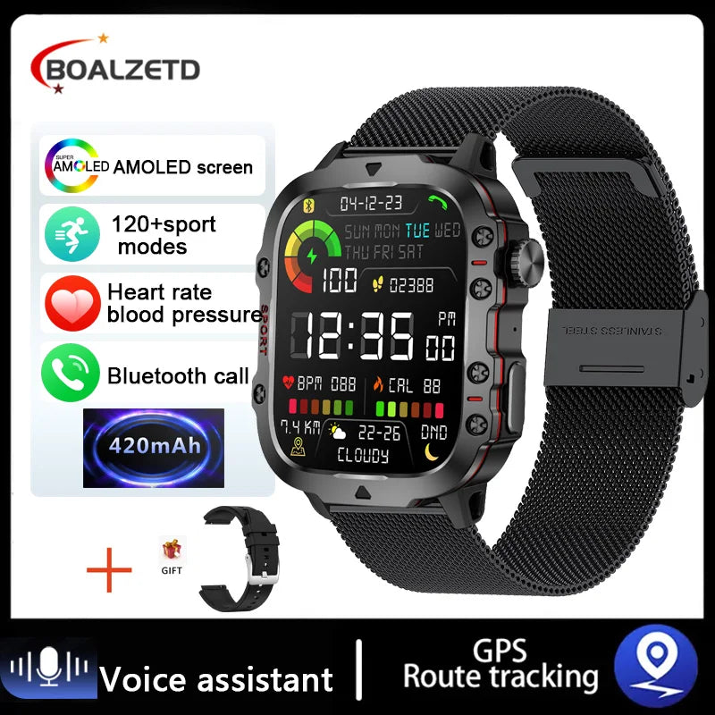 2025 New For Men Military Smart Watch Men IP68 5ATM Outdoor