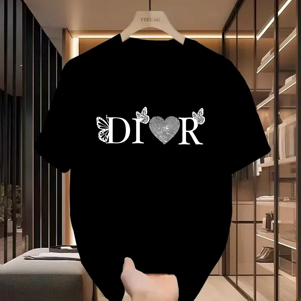 T-shirt décontracté pour femme, style Harajuku Y2K, design de luxe
