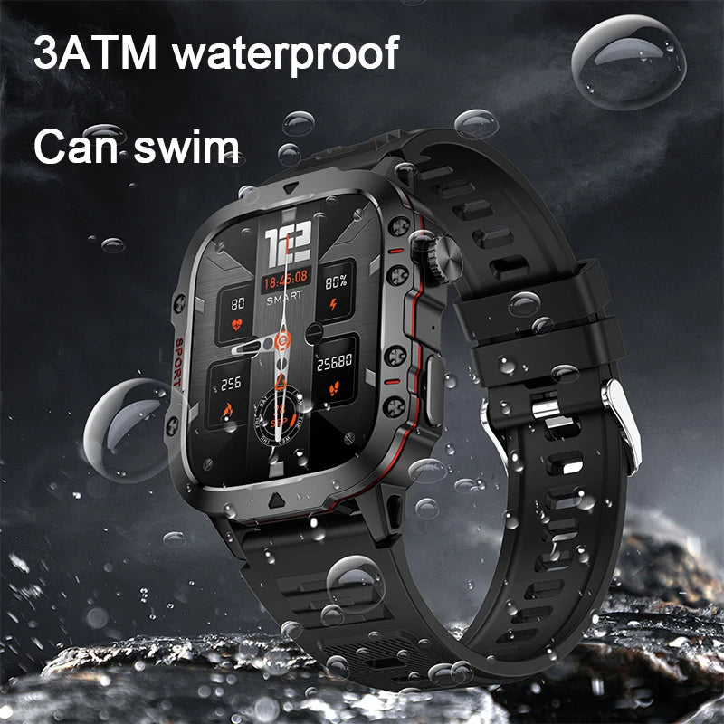 2025 New For Men Military Smart Watch Men IP68 5ATM Outdoor