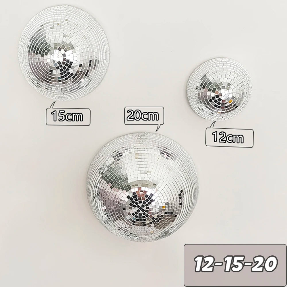 Wall Disco Ball Mirrored Designs Metallic Home Decor Mirror Ball