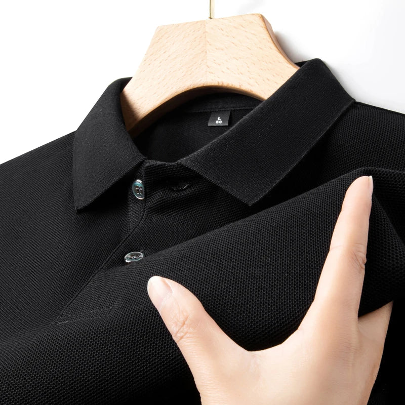 Men's 100% Cotton Polo Shirt Summer Fashion Casual Short