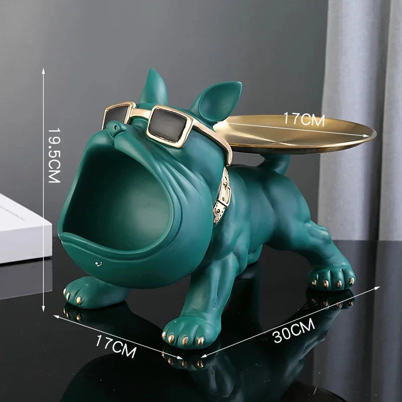 30cm Home Decor Bulldog Figurine Dog Statue Storage Box Animal Deribla Store