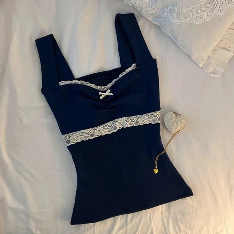 Y2K Harajuku Kawaii Sweet Women's Camisole Top Casual Slim Deribla Store