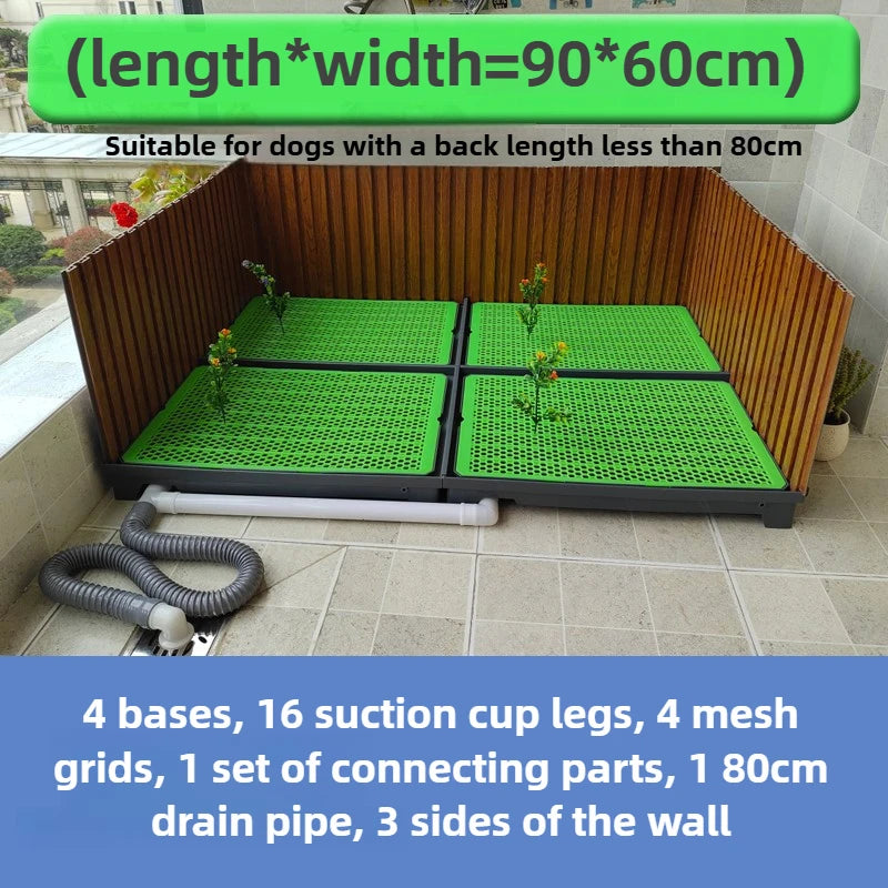 Flush Dog Toilet with Drain Indoor Potty