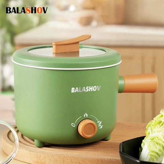 Electric Multifunction Cooker - 1.5L Mini Hot Pot with Non-Stick Pan (110V/220V) - Deribla Store