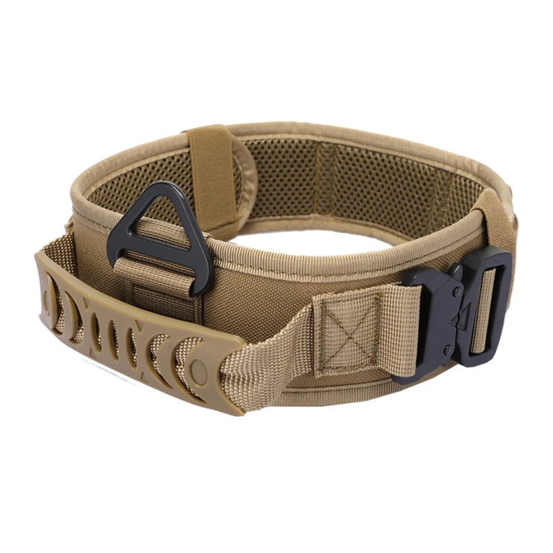 Adjustable Metal Double Buckle Tactical Dog Collar - Heavy-Duty Training Collar for Medium to Large Dogs - Deribla Store