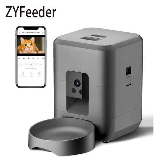 ZYfeeder 2L Smart Pet Feeder with WiFi Camera - Automatic Food Dispenser for Cats & Dogs - Deribla Store