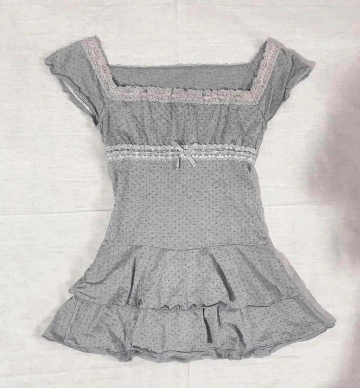 Polka dot Vintage Pink Hot Cute Dress Aesthetic Slim Y2K Short