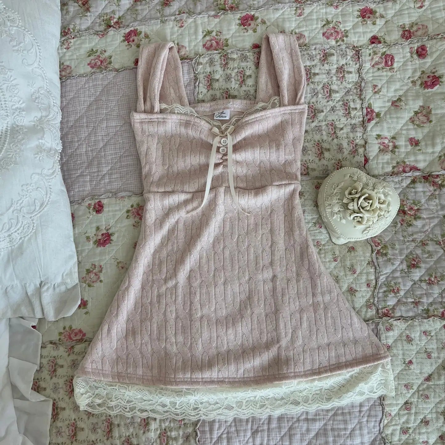 Polka dot Vintage Pink Hot Cute Dress Aesthetic Slim Y2K Short