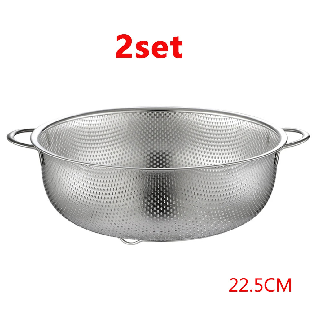 All Purpose Stainless Steel Fine Mesh Strainer Net Baskets with Handles