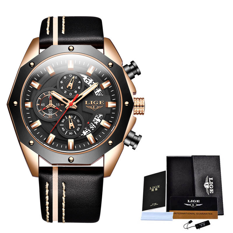 Montres de sport à quartz pour hommes, marque de luxe, en silicone, étanche, chronographe