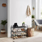 3 Tier Free Standing Shoe Rack, Metal Shoe Storage Shelf for 9-12 Pairs, Easy to Assemble, Entryway, Bedroom, Black