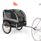 Dog Bike Trailer Foldable Pet Cart with 3 Entrances for Travel