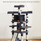 67 Inches Multi-Level Cat Tree for Large Cats, with Cozy Perches, Stable, Smoky Gray UPCT18G
