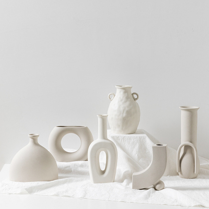 Ceramic Vase - Nordic Modern Decorative Flower Home Decor Deribla Store