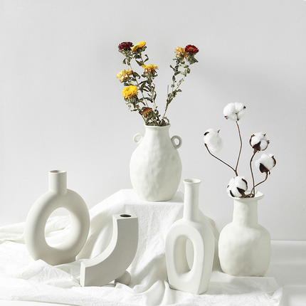 Ceramic Vase - Nordic Modern Decorative Flower Home Decor Deribla Store