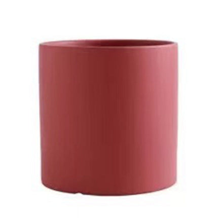Flower Pot - Nordic Ceramic Cylindrical Planter Drainage Deribla Store