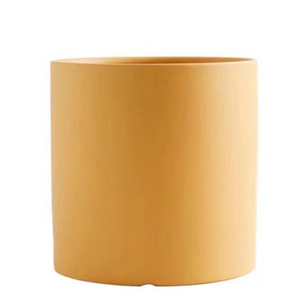 Flower Pot - Nordic Ceramic Cylindrical Planter Drainage Deribla Store