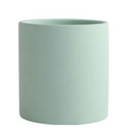 Flower Pot - Nordic Ceramic Cylindrical Planter Drainage Deribla Store