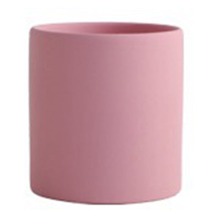 Flower Pot - Nordic Ceramic Cylindrical Planter Drainage Deribla Store
