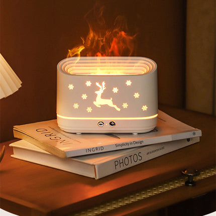 Flame Humidifier - Elk Diffuser Atmosphere Lamp Christmas Deribla Store