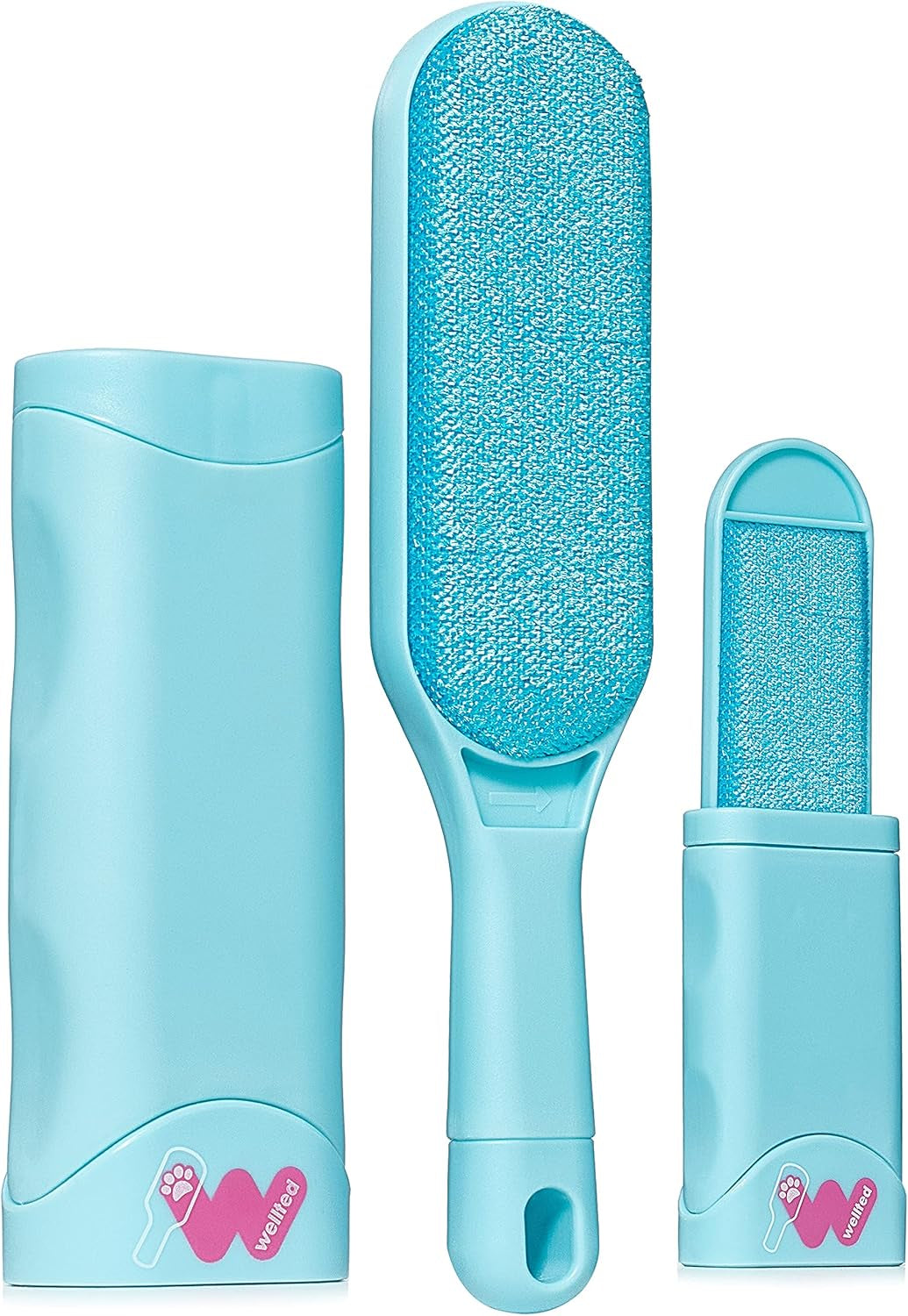 New Blue Self-Cleaning Double-Sided Pet Hair Remover for Couch, Furniture, Clothing, Car Seats, Carpet, Pet Bed - Dog & Cat Hair Remover, Fur & Lint Brush