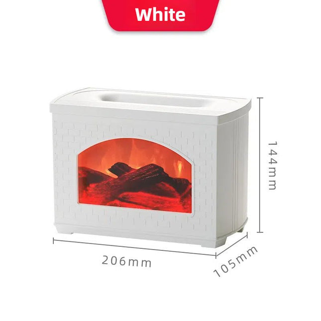 2024 New Simulated Fireplace Air Humidifier Flame Effect Aroma Oil Diffuser Aromatherapy Humidifiers Mist Sprayer Air Purifier - Deribla Store