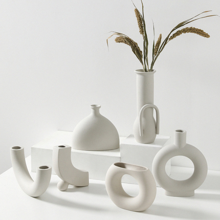 Ceramic Vase - Nordic Modern Decorative Flower Home Decor Deribla Store