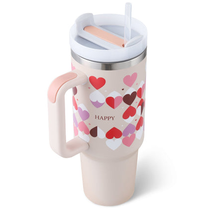 Insulated Tumbler 40oz - Stainless Steel Travel Mug with Handle Deribla Store