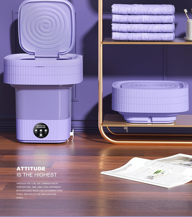 Plastic Folding Washing Machine Automatic Washing Underwear Panty Socks Baby Pet Clothes Dormitory Washing Integrated