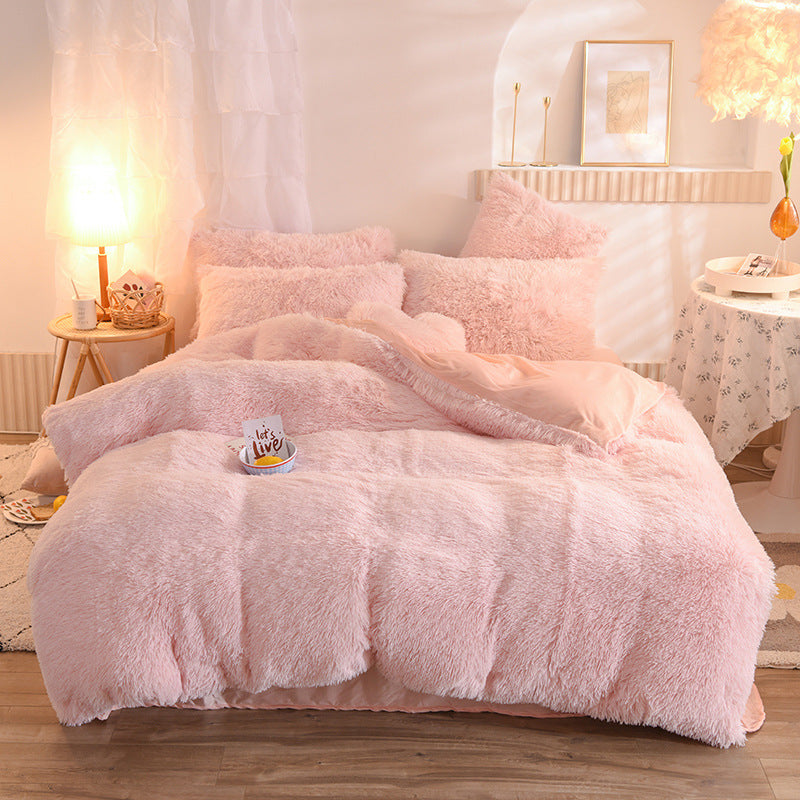 Duvet Cover Set - Luxury Fleece Plush Winter Queen King