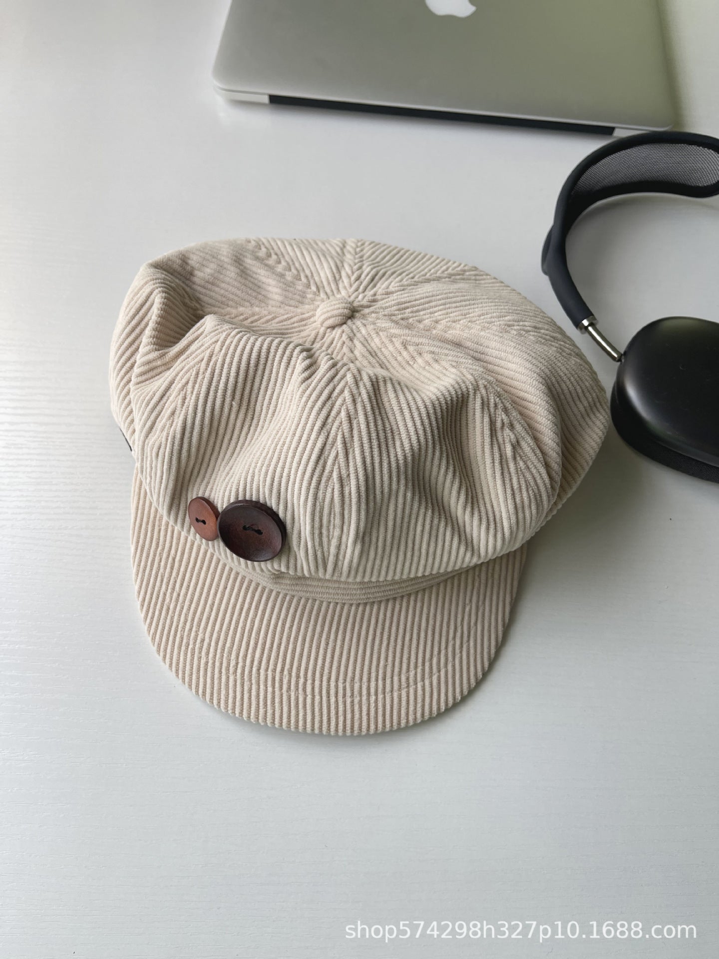 Women's Autumn Winter Japanese Brown Octagonal Cap