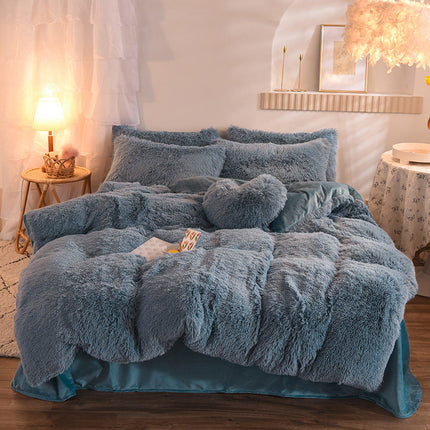 Duvet Cover Set - Luxury Fleece Plush Winter Queen King Deribla Store