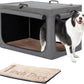 Portable Dog Crate, Soft Dog Crate - 24 Inch Easy Set-Up, Light, Sturdy, Comfy inside with Thicken Mat, Collapsible Crate for Home and Travel Black
