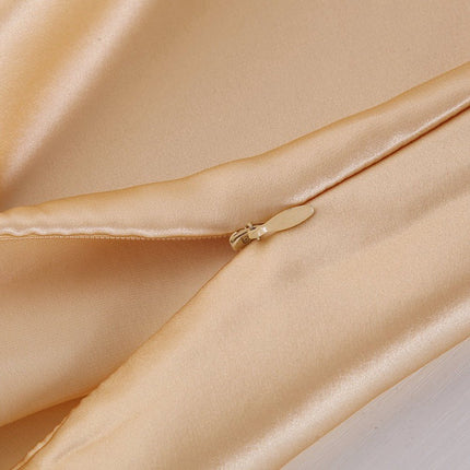 Pillowcase - Satin Silk Single Ice Silk Solid Color Deribla Store