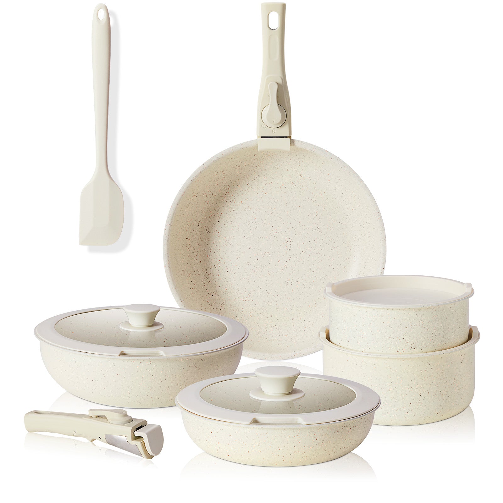 12-Piece Non-Stick Cookware Set for Kitchen Use